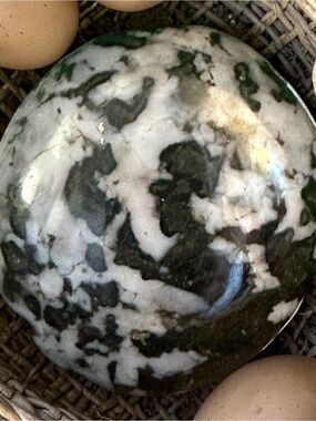 Indigo Gabbro Mystic Merlinite Crystal Palmstone